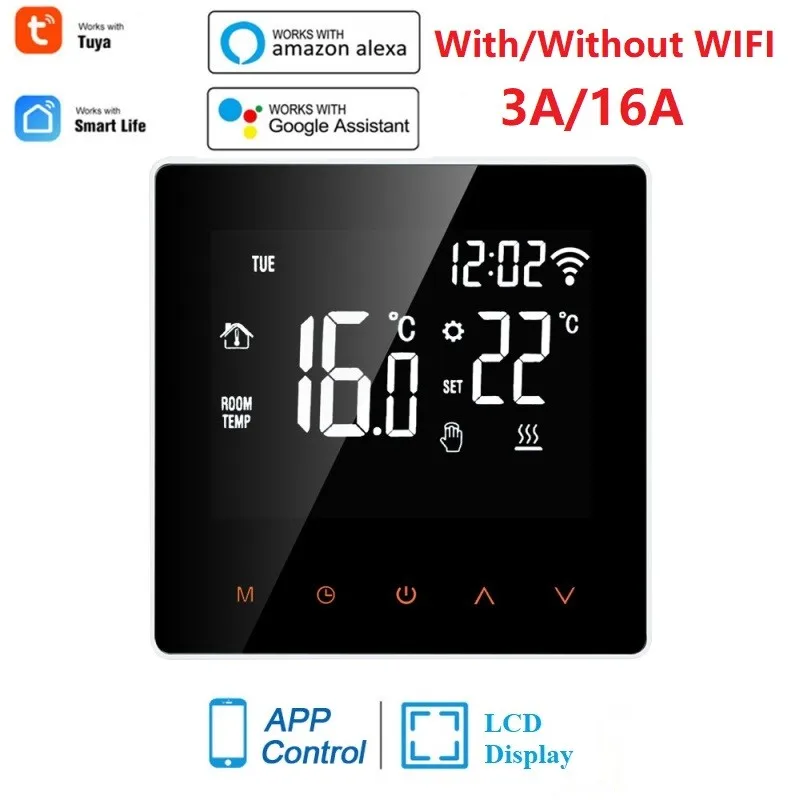 

Смарт-термостат Tuya с Wi-Fi, 3 а/16 А