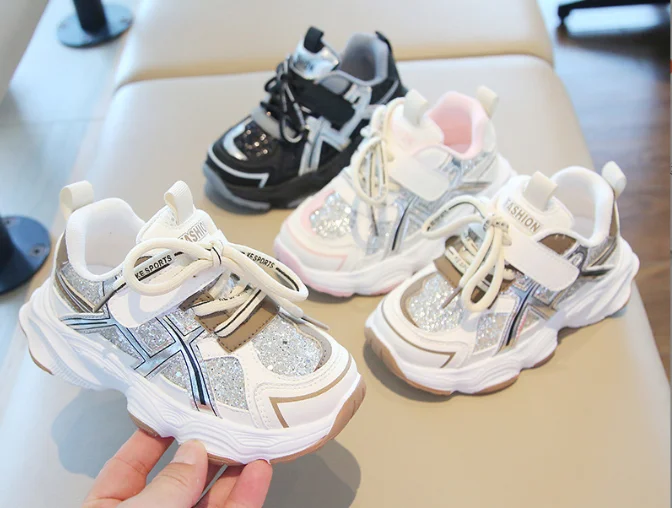 Children's Sneakers Chunky 2025 New Girls Basketball Shoes Fashion Versatile Kids Causal Boys Sports Shoes for School Breathable