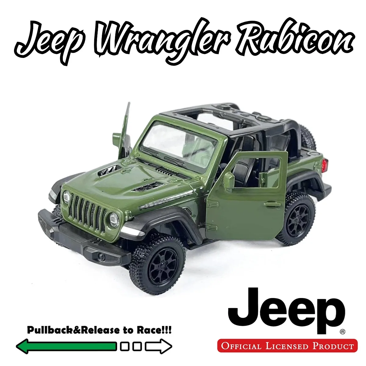 

1:36 Scale Jeep Wrangler Rubicon Car Model Replica Diecast Vehicle Miniature Home Office Interior Decor Xmas Gift Kid Boy Toy
