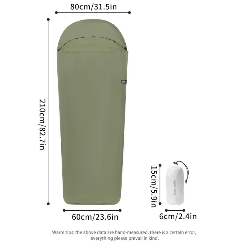 Naturehike Camping Antibacterial Mummy Sleeping Bag Outdoor 128G Ultralight Portables Sleeping Liner Travel Soft Sack