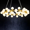 Nordic LED Glass Ball Chandelier Round Gold Black Home Decor Hanging Lamp Restaurant Kitchen Living Room Ball Lighting Fixtures 6