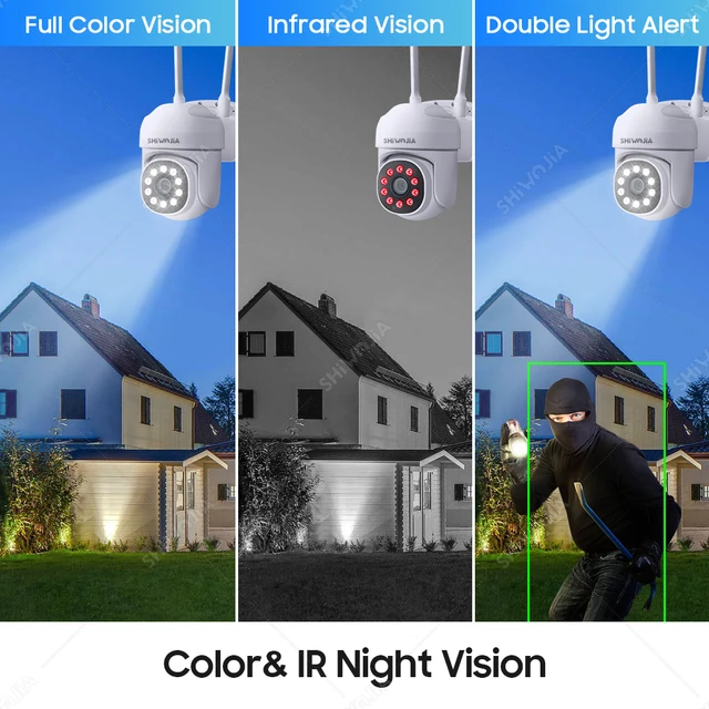 SHIWOJIA  YCC365 Plus 4MP WIFI PTZ Camera Wireless Surveillance IP Camera AI Human Detection Home Security CCTV Two-Way Video 6
