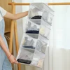 Large Capacity Hanging Organizer 2/3/4/5Pocket Foldable Bag, See-Through Mesh & Odorless Washable Fabric for Clothes/Shoes/Toys 3