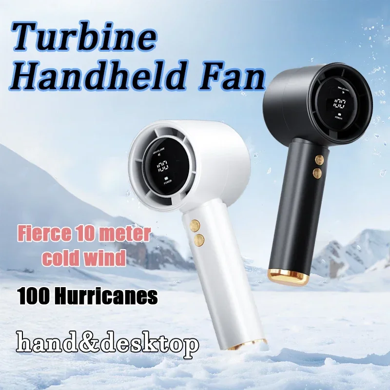 Portable Rechargeable Handheld Fan with LED Display