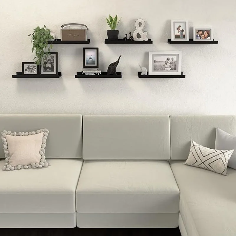 Modern Wooden Wall Hanging TV Display Shelf