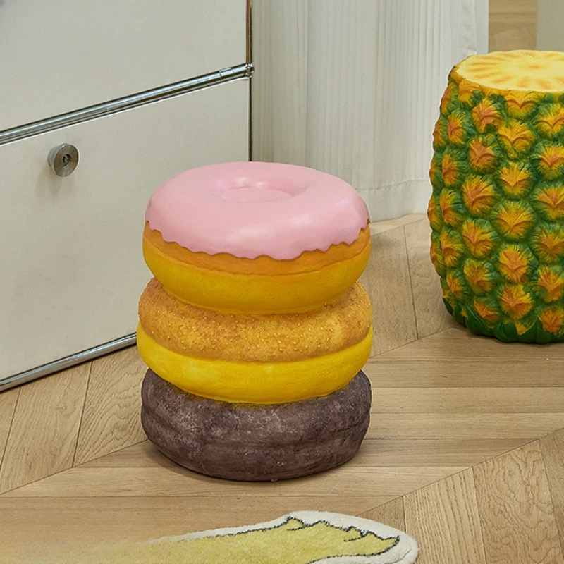 

Creative food modeling low stool donut round stool household shoes room