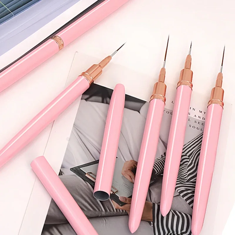 7/9/11/15/25mm Nail Liner Brush Set Drawing Lines Stripe Painting Flower Pen Nail Art Manicure DIY Manicure Design Accessories 6