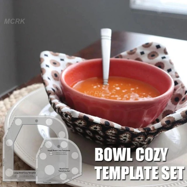 Bowl Cozy Template Set Acrylic DIY Bowl Template Cutting Ruler Bowl Mat  Bowl Cozy Pattern Template Home Sewing Accessories