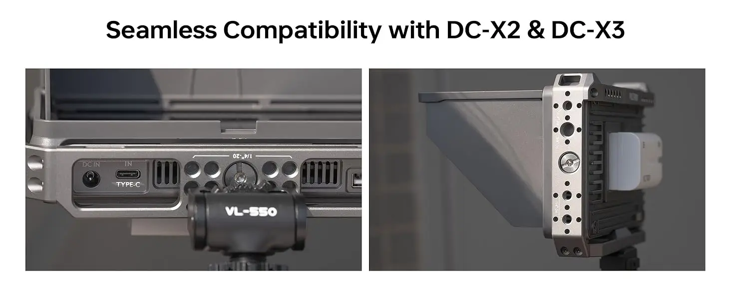 Video Monitor Rig Cage for DC-X2/DC-X3 Video Field Monitor with 1/4 Screw Hole f