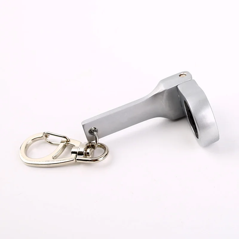 Remuuly 6 Pcs 10mm Ratchet Wrench Keychain - Heavy Duty Metal Key Ring, Mechanic Gift (Silver)