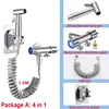 304 Stainless Steel Toilet Companion Spray Gun Set Bathroom Household Douche High Pressure Nozzle Woman Washer Water Gun 6