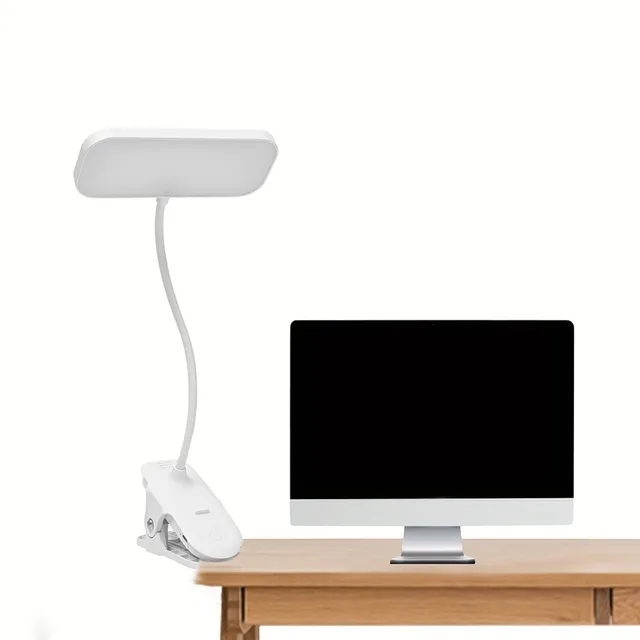 Clamp desk lamp, dormitory home reading lamp, desk LED rechargeable and plug-in dual-purpose desk lamp, bedroom bedside lamp 1