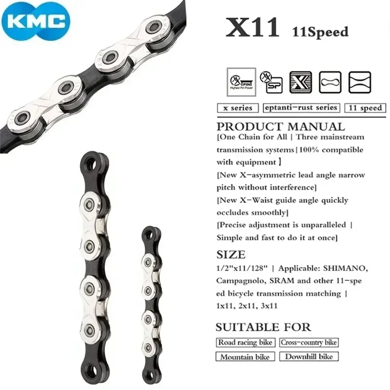 Kmc Bicycle Chain Dimensions KMC Bike Chain X11 X11SL/EL MTB Road