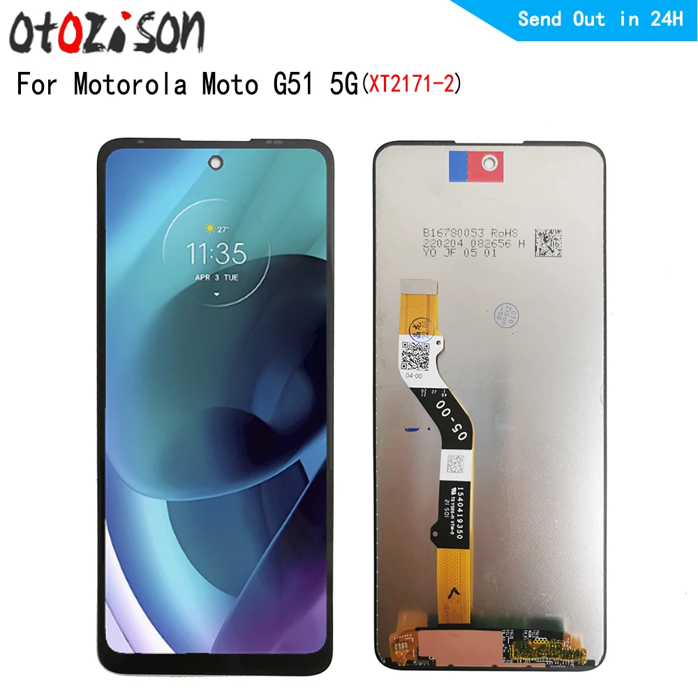 

6.8" IPS Display For Motorola Moto G51 5G XT2171-2 LCD Screen Touch Panel Digitizer With Frame Assembly For Moto G51