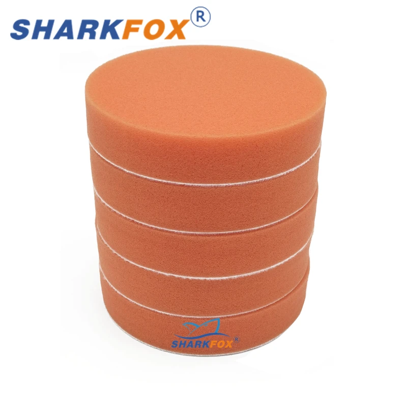 Sharkfox 5/6inch Car Buffing Polishing Pads Flat Foam Sponge Waxing Pad Kit Tool For Car Polisher Buffer Auto Care Buffing Pads 5