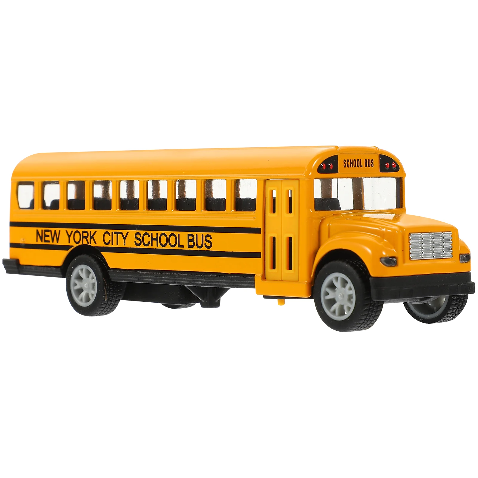 Kids' Toys School Bus Model with Pull-Back Action Car Friction Powered for Toddlers Child