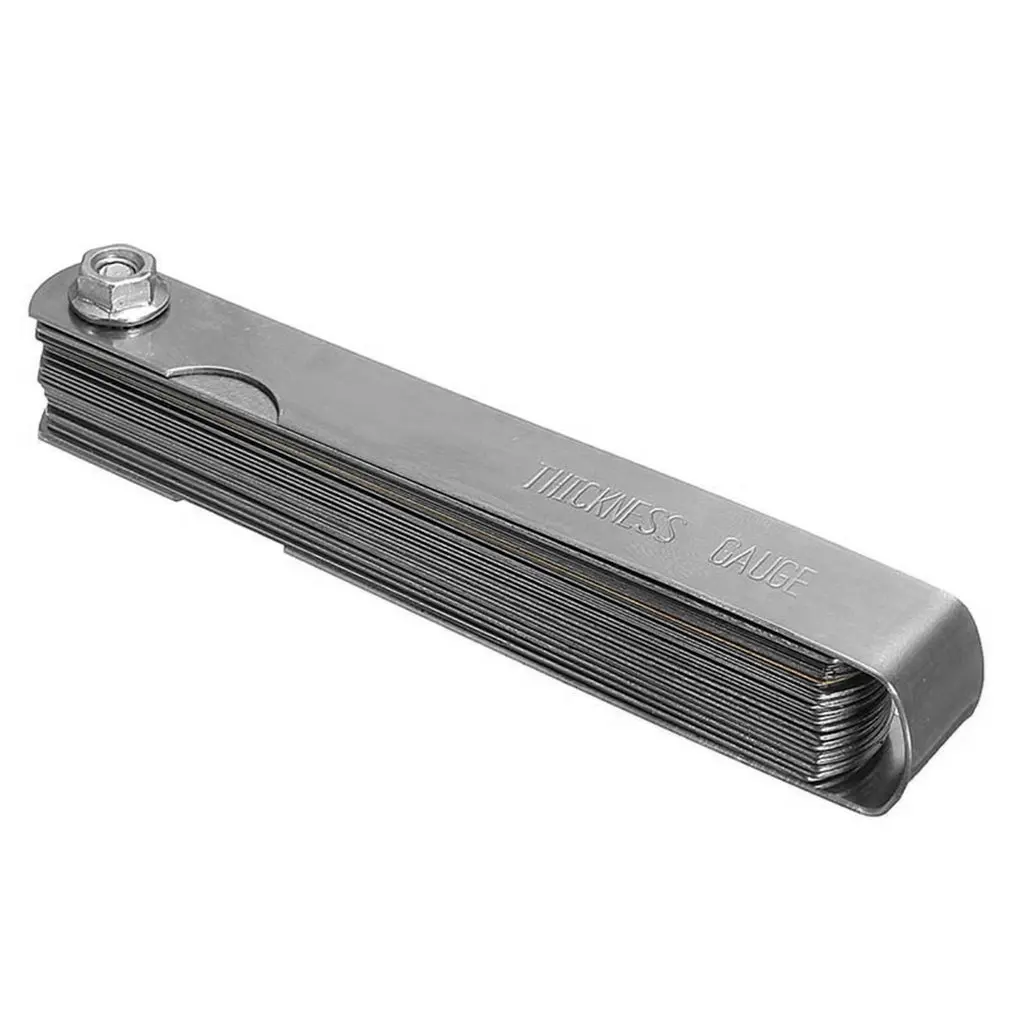 Universal Metric And Imperial Thickness Gage Set Tappet Valve Stainless Steel Feeler Gauges Gap Measuring Tool 32 Blades