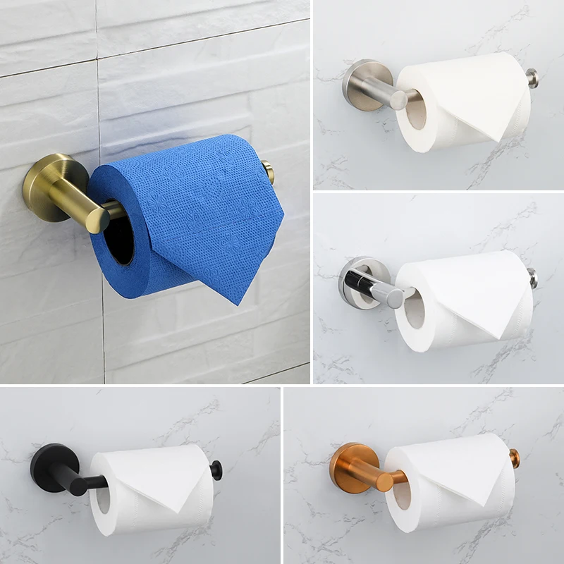 Brushed Gold Toilet Paper Tissue Holder Wall Mount Kitchen Roll Paper Holder Black Chrome Brushed Nickel Bathroom Accessories