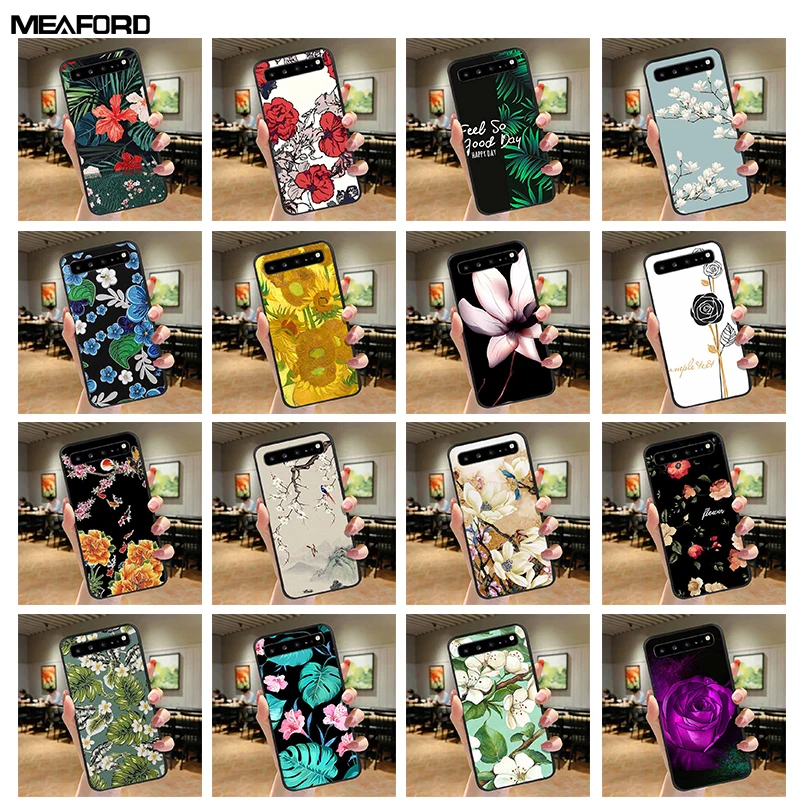 Per Samsung Galaxy S10 5G Custodia S10 Plus S10E S8 S9 Plus 3D Flower Soft Relief Emboss Cover Posteriore In Silicone Per Samsung S10 Plus