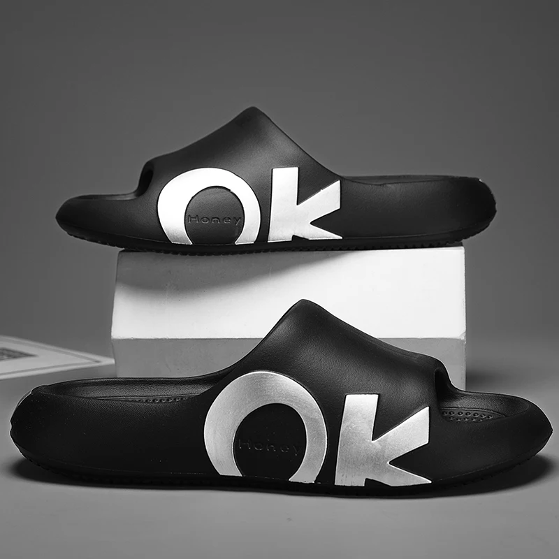 

Мужские летние кроссовки на платформе, Нескользящие, Эва, без шнуровки, повседневная обувь, толстая подошва, сандалии