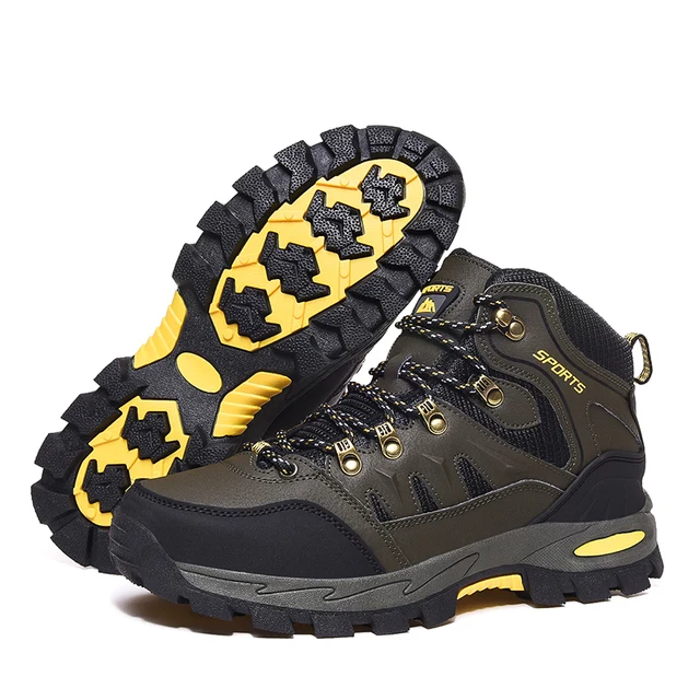 Outdoor Waterproof Hiking Boots Men's Women's Spring And Autumn Hiking Wear-resistant Mountain Sports Boots Hunting Sports Shoes 1