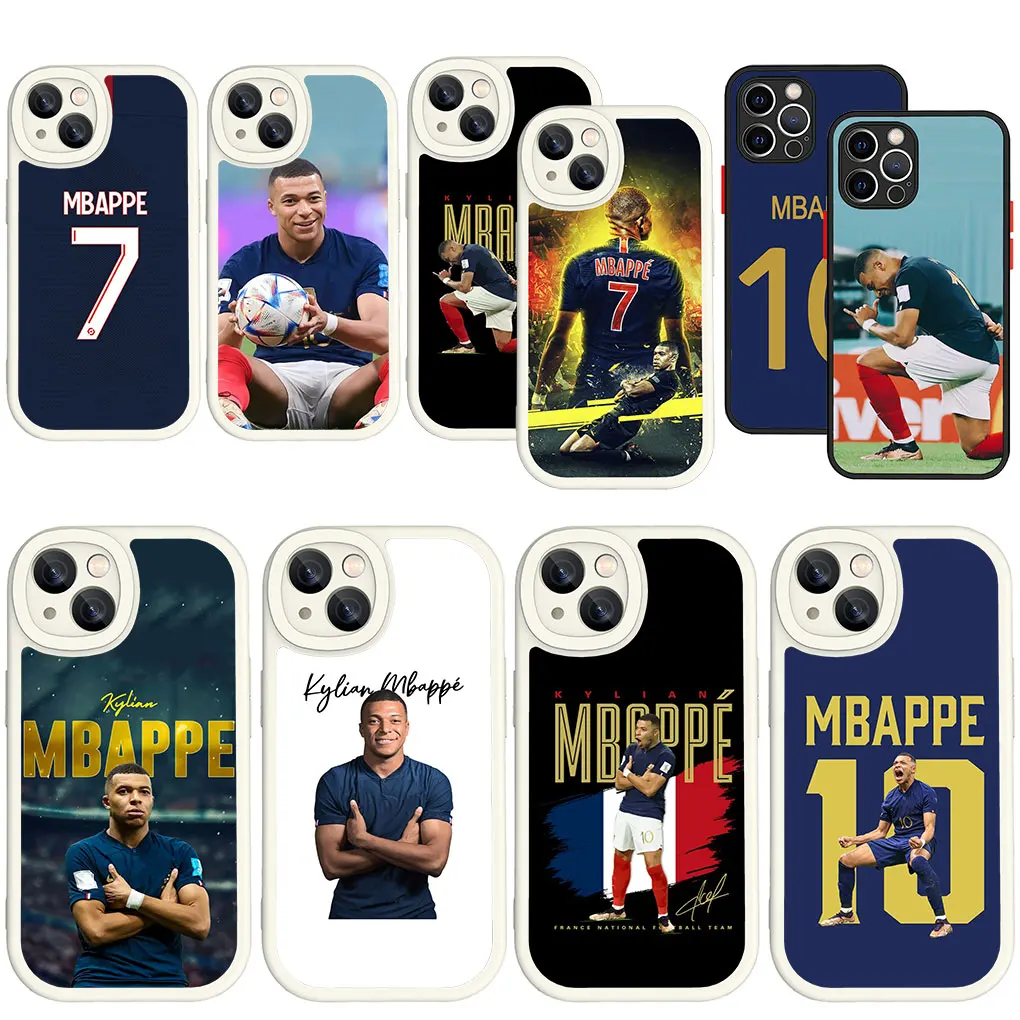 Football No 10 7M-Mpunpes Soccer No10 White Black Soft Phone Cover Per Apple Iphone 15 14 Plus 13 12 11 Pro Max + 14 + 15 + Casec