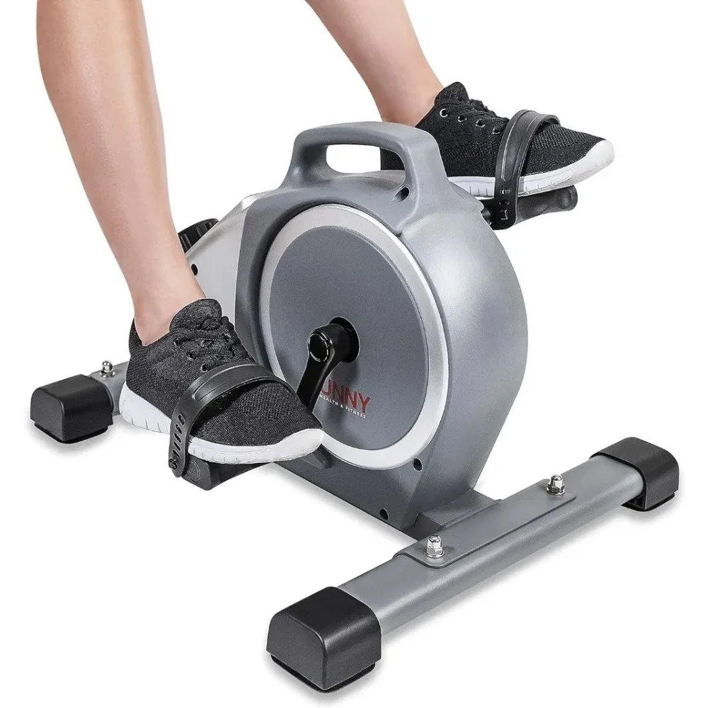 Magnetic Under Desk Mini Exercise Cycle Bike, Dual Function Pedal Exerciser with Digital Monitor and Carrying Handle