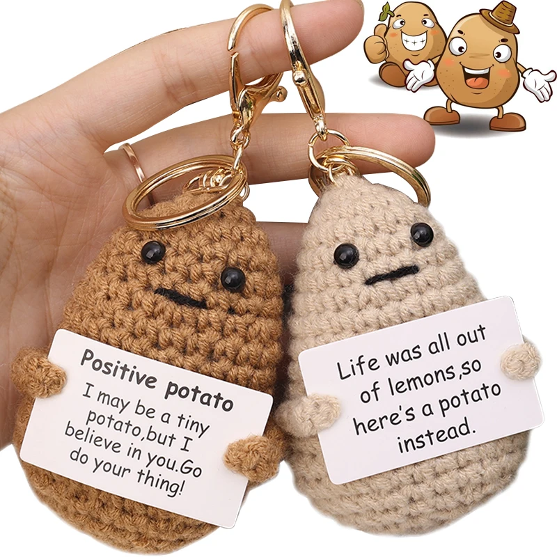 Creative Positive Potatoes Emotional Support Pickle Cucumber Doll Key ...