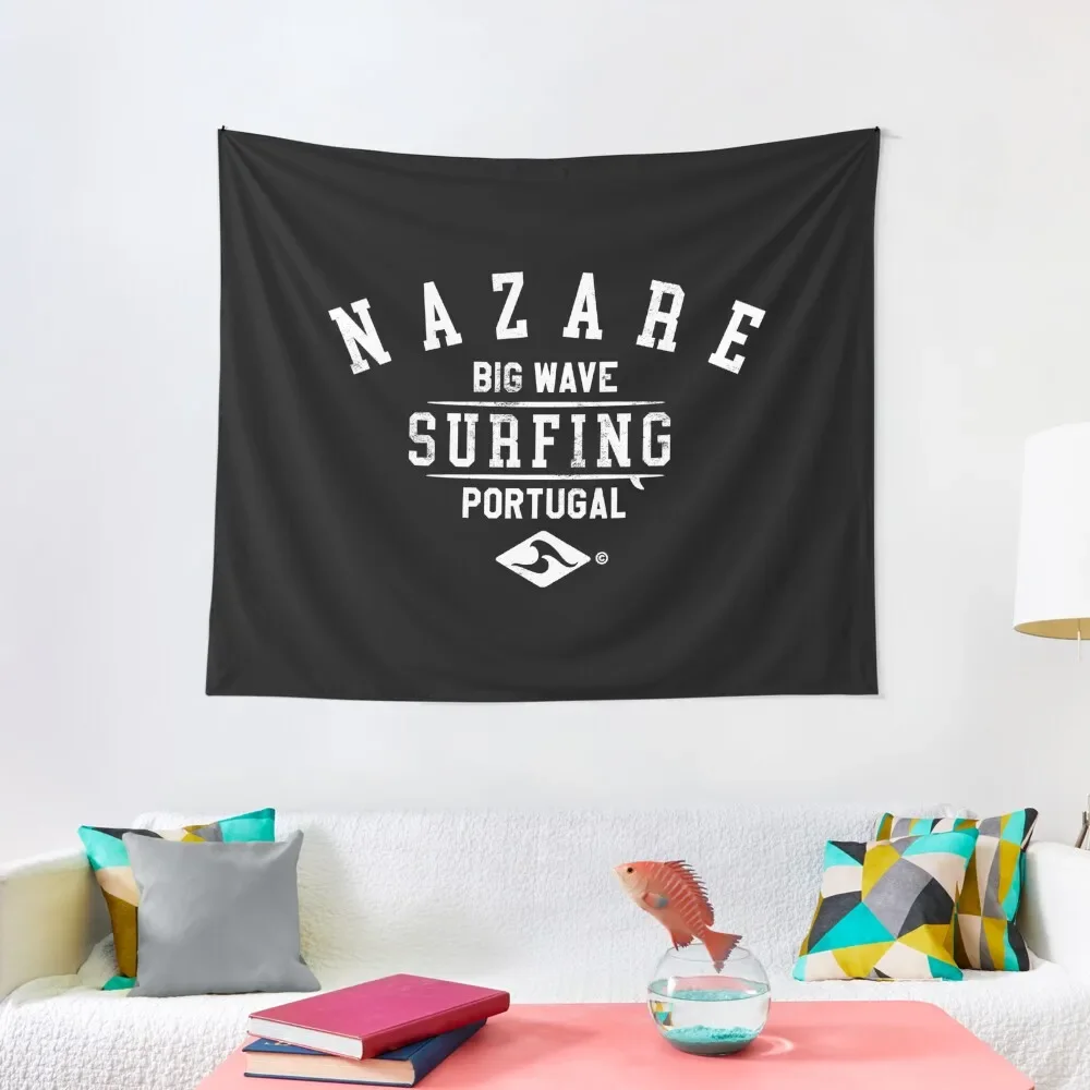 

NAZARE BIG WAVE SURFING PORTUGAL, BY SUBGIRL Tapestry Wall Mural Wall Tapestries Room Aesthetic Tapestry