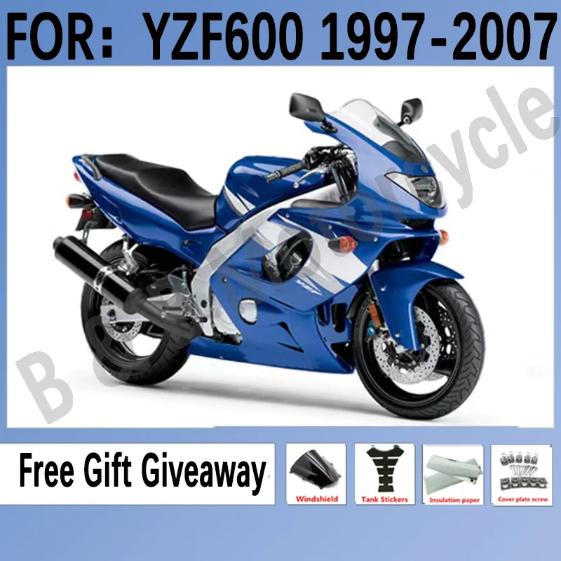 

Motorcycle Injection Mold ABS Kit Fairing for Yamaha YZF 600 1997-2007 YZF600 97 99 00 03 04 05 06 07 bodywork Fairings Set Blue