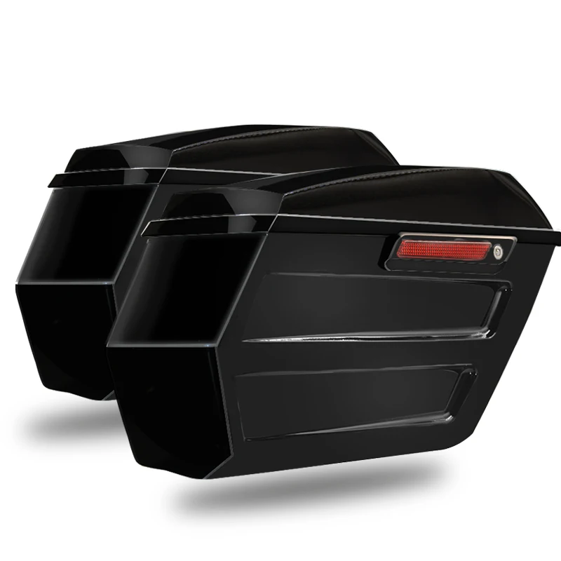 XMT-MOTO King Tour Trunk+Wrap Around Schienale Pad+Due Up Rack di Montaggio Adatto per Harley Touring 2014-2025 Road King Road Glide Street Glide Electra Glide Ultra-Classic ALL Nero