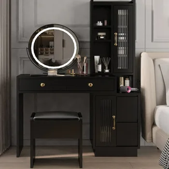 Makeup Table with Lighted Mirror 1
