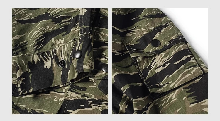 TCU Tiger Stripe Camo Jacket, Guerra do Vietnã Ripstop