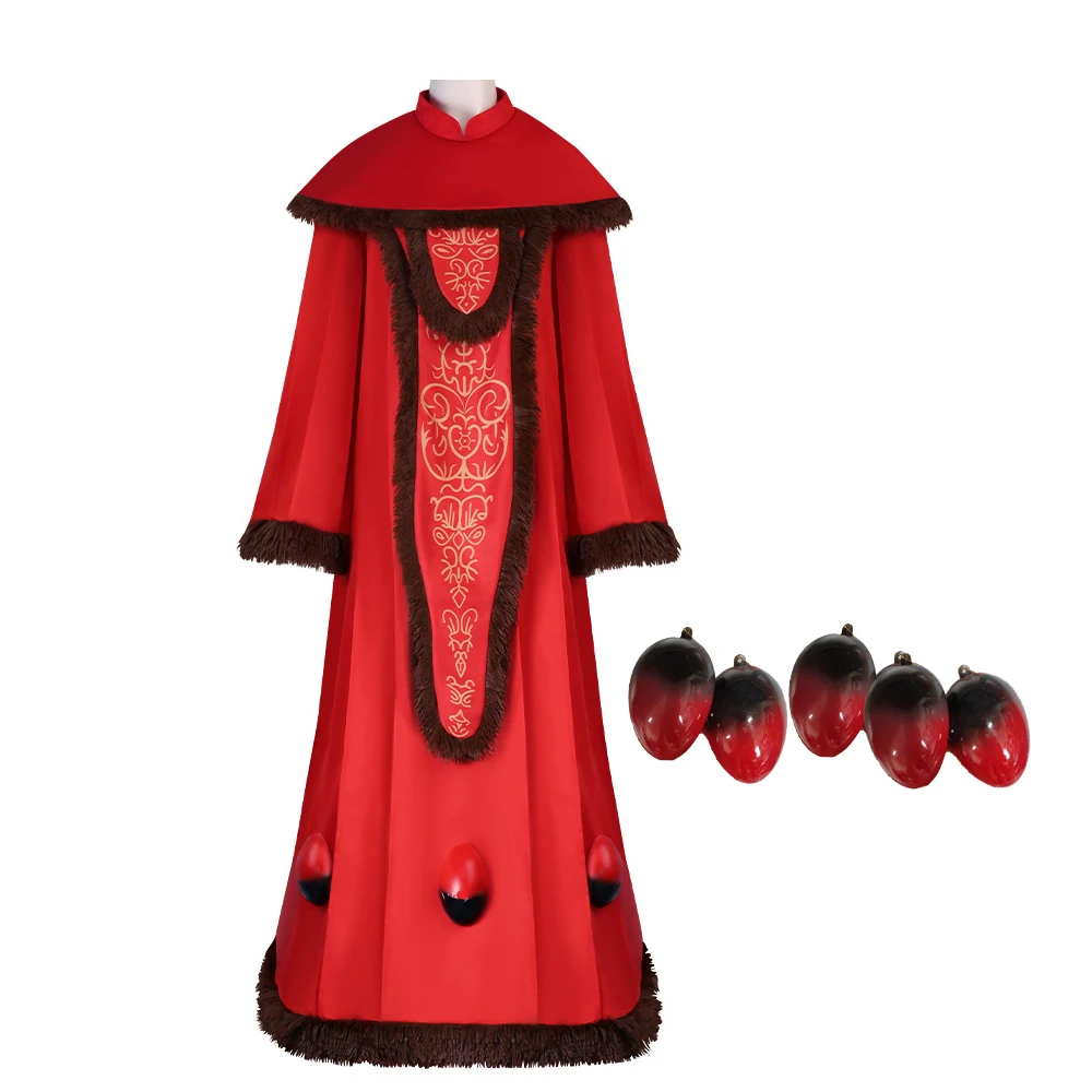 Padme Cosplay Red Long Dress Queen Outfit  Fantasy  Halloween Carnival Party Suit Costume Adult Women Robe Cape Outfits