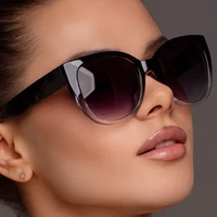Retro Fashion Cat Eye Sunglasses Women Brand Sun Glasses Gradient Lens Simple Wide Leg Design Unisex Cateye Female Shades UV400 2