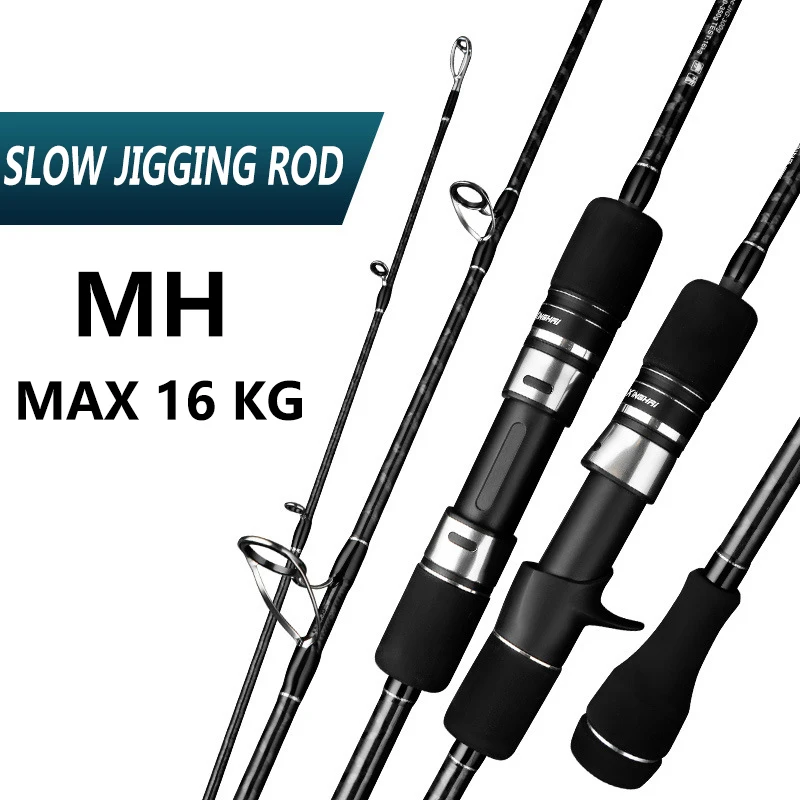 

OURBEST Slow Jigging Fishing Rod Spinning Casting Rod Pole MH Bait Weight 120-350g Max Fishing 16 kg Sea Fishing Tackle