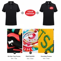 Été décontracté pas cher POLO entreprise personnelle Logo personnalisation broderie impression conception personnalisée haut 5