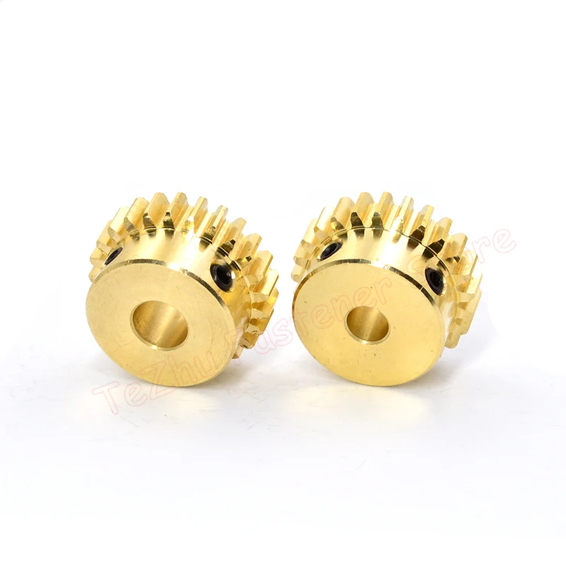 1pc 15T-50T 1M Brass Spur Gear 1 Module 15 16 18 20 22 24 25 28 30 40 50 Teeth Motor Gears with Step Bore 4 5 6 7 8 10 12mm