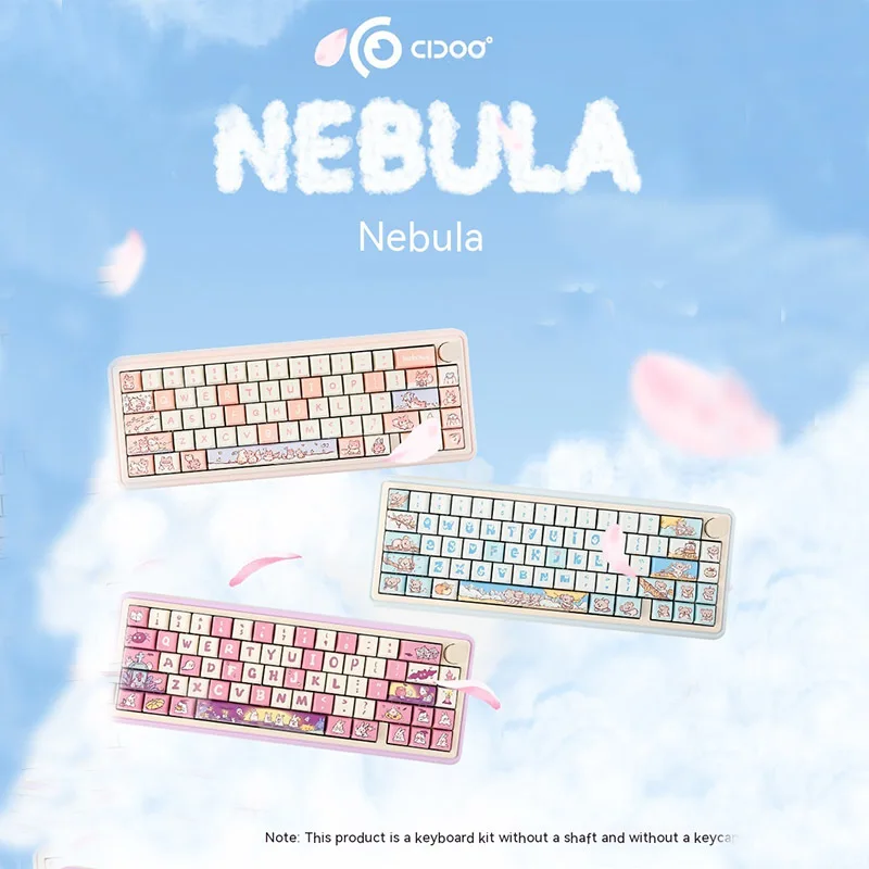 

Комплект механической клавиатуры Cidoo Nebula 2,4g/type-c/bt, три режима, 65 дюймов, с Rgb-подсветкой, компьютерные аксессуары, клавиатура, подарки для девочек