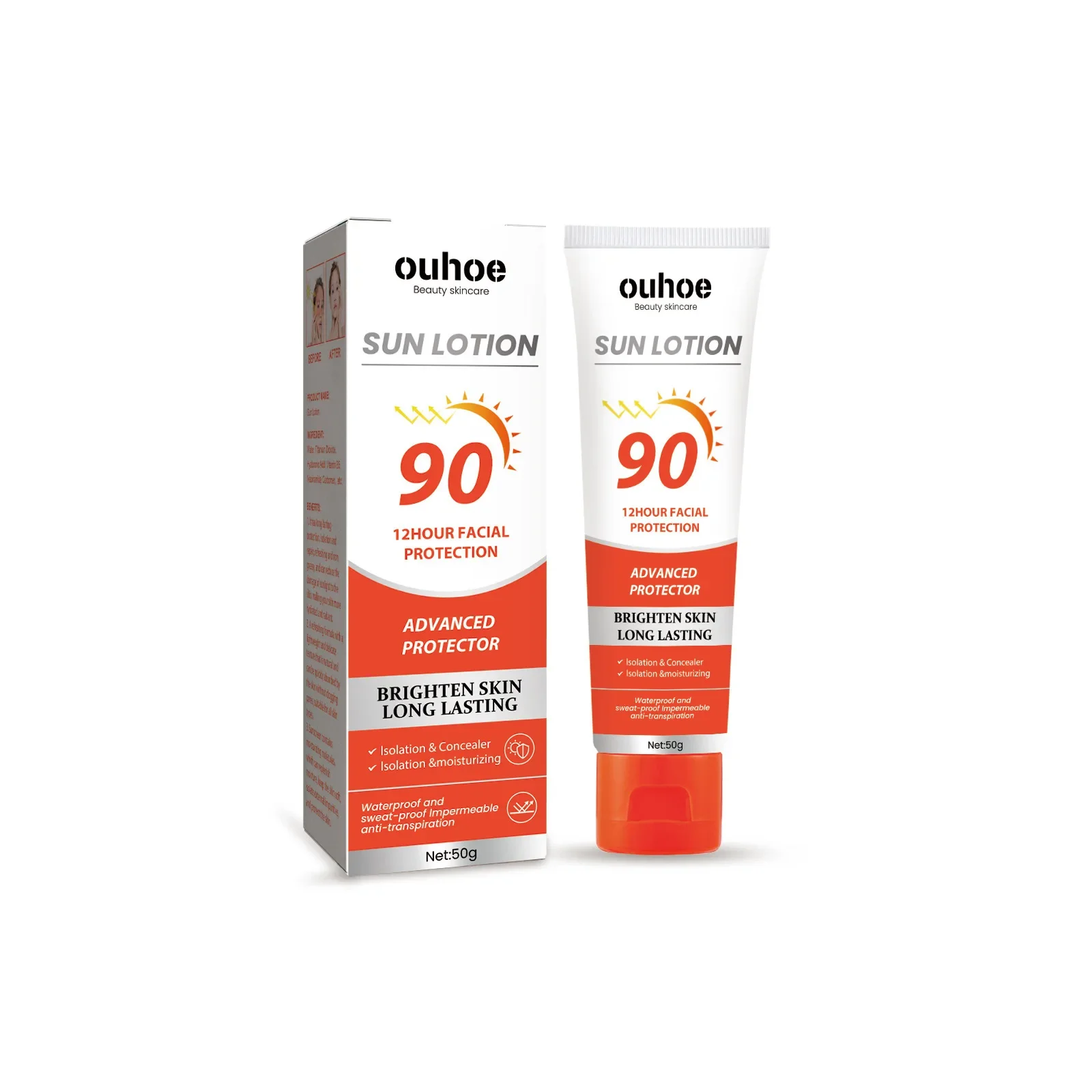 Фото Солнцезащитный крем для тела Spf90, защита от солнечных ожогов, освежающий, водонепроницаемый, отбеливающий №2