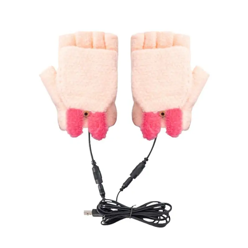 

Перчатки с подогревом USB, перчатки с открытыми пальцами, теплые перчатки с USB, удобные зимние перчатки, Супермягкие перчатки с подогревом для катания на лыжах