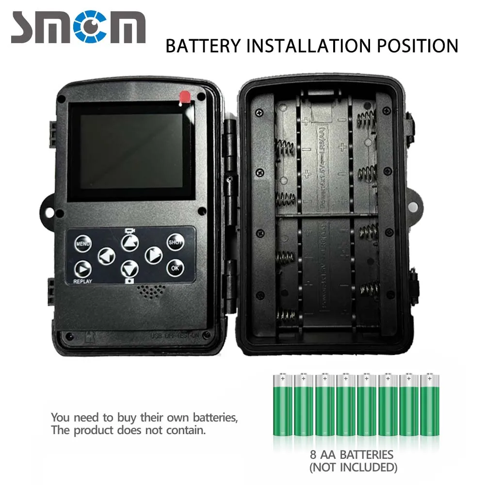 1080P HD Hunting Camera with 2.5-inch Display 16MP Infrared Night Vision Outdoor HD Hunting Camera Infrared Sensing Distance