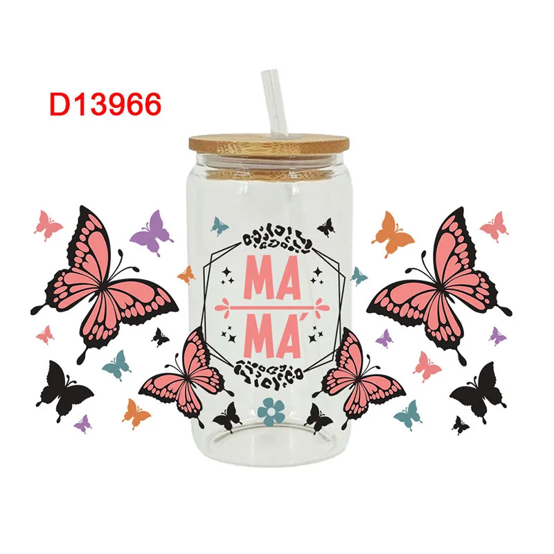 Adhesive Vinyl Stickers 3D UV DTF Transfers 16oz Cup Wraps DIY