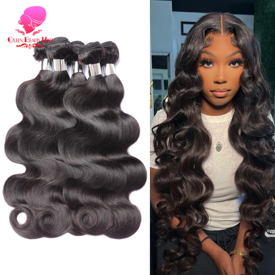 Body Wave Bundles Human Hair Raw Hair Vietnam Bundles 30 Inch Natural Black Remy Virgin Human Extensions