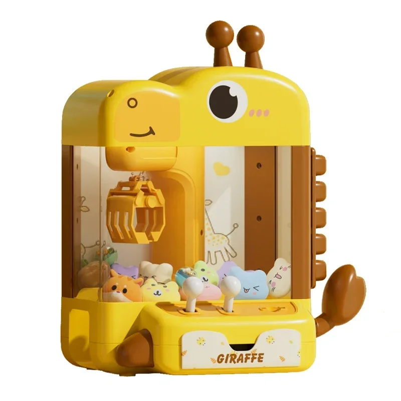 Dinosaur Claw Machine for Kids Animal Doll Machine Toy for Kids Mini Cartoon Claw Crane Machine Home Doll Grasping Machine Gifts