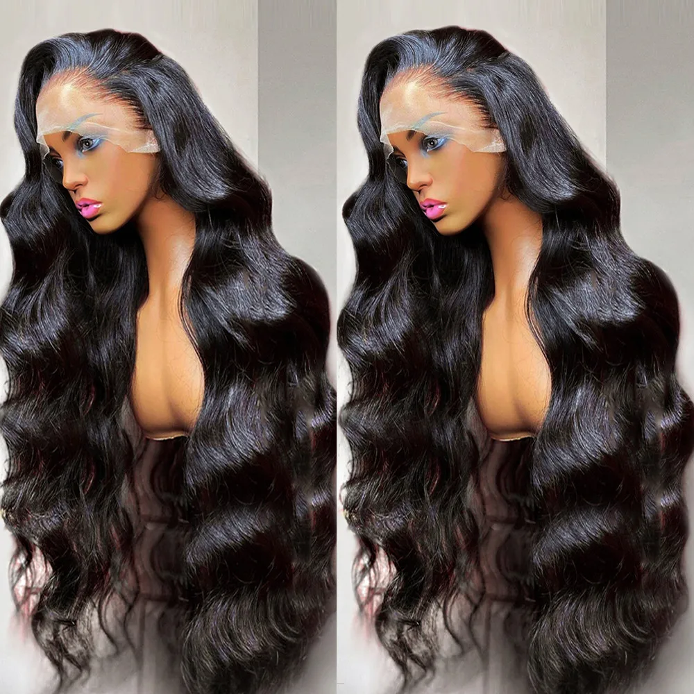 Body Wave Lace Front Human Hair Wig 30 Inch 13x4 13x6 Transparent Hd Lace Frontal Wigs For Women Pre Plucked Lace Wet And Wavy