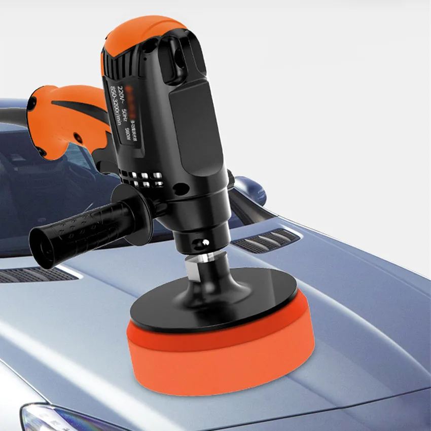 Electric Car Polisher Electric Waxing Machine 980W Six Gears Adjustable Speed Car Polishing Machine Automobile Polishing Tool