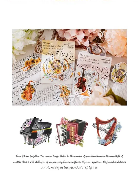 Set 366 Adesivi Vintage Per Scrapbooking - Decorazioni Colorate Per Diari E Album