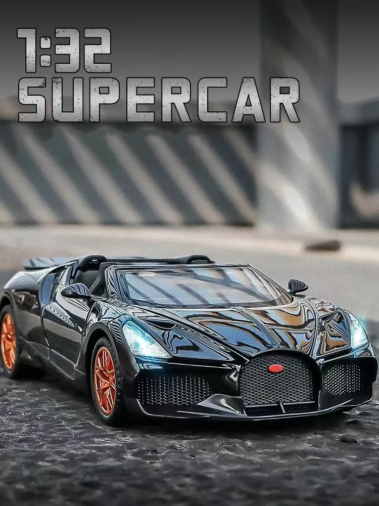 New 1:32 Bugatti Veyron Mistral W16 Supercar Alloy Car Model Sound