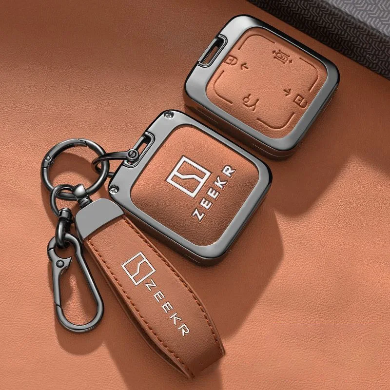 Car Key Case Fob for Zeekr 7X Accessories Car-Styling Keychain Protection Cover RemoteShell Housing Holder Ring